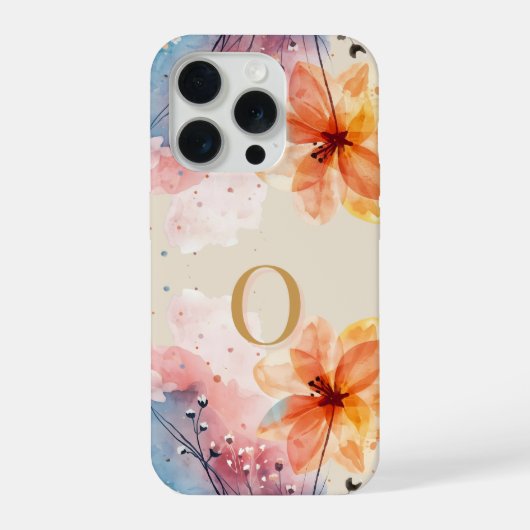 ミニマルレターOフォンケース - 穏やかな抽象デザイン iPhoneケース (裏面)