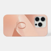 ミニマルレターQフォンケース - 美的ニュートラルデザイン iPhoneケース (裏面横)