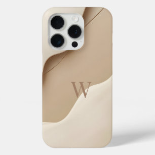 ミニマルレターWフォンケース - エレガントなモノグラム iPhone 15 PROケース