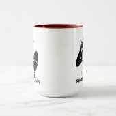 ミニマルレッドハート写真愛好家コーヒーマグ マグカップ (中央)