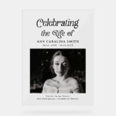 ミニマルレトロの葬儀式標識 アクリルサイン (正面)