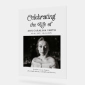 ミニマルレトロの葬儀式標識 アクリルサイン (傾斜)