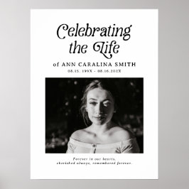 ミニマルレトロの葬儀式標識 ポスター