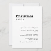 ミニマルレトロクリスマスパーティー 招待状 (正面)