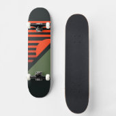 ミニマルレトログラフィックデザイン スケートボード (正面)
