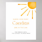 ミニマルレトロサンHow Many Candiesゲーム ポスター (正面)