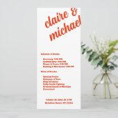 ミニマルレトロシンプルモダン結婚式 プログラム (スタンド正面)