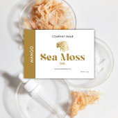 ミニマルレトロシンプル金ゴールドホワイトシーモスフレーバー フードラベル