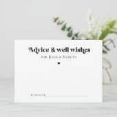 ミニマルレトロスクリプトハートウェルウィズ結婚ズ アドバイスカード (スタンド正面)