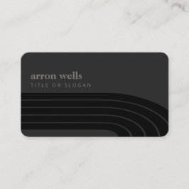ミニマルレトロストライプ波 名刺