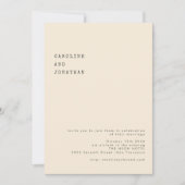 ミニマルレトロタイプライターフォント結婚ズ 招待状 (正面)