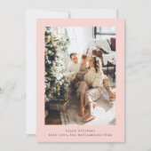 ミニマルレトロタイプライター縦写真ピンク シーズンカード (正面)