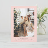 ミニマルレトロタイプライター縦写真ピンク シーズンカード (スタンド正面)