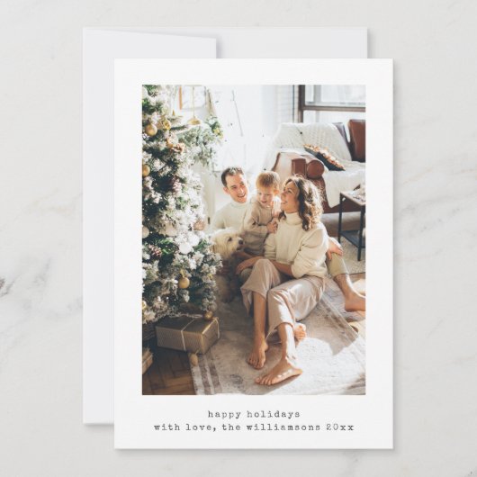 ミニマルレトロタイプライター2縦写真 シーズンカード (正面)