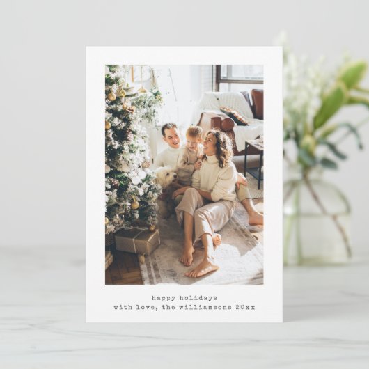 ミニマルレトロタイプライター2縦写真 シーズンカード (スタンド正面)