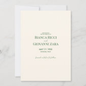 ミニマルレトロタイポグラフィ結婚式の日付を保存 招待状 (正面)