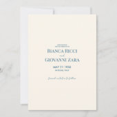 ミニマルレトロタイポグラフィ結婚式の日付を保存 招待状 (正面)