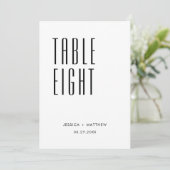 ミニマルレトロビベス |の結婚テーブル番号 (スタンド正面)