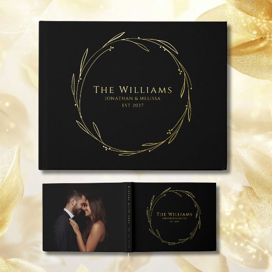 ミニマルレトロフォイルゲストブックフォトゲストブック ゲストブック