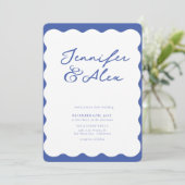 ミニマルレトロフォトコラージュ結婚式招待状 招待状 (スタンド正面)