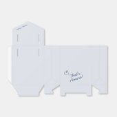 ミニマルレトロブルーウェルカム結婚式の引き出物ボックス フェイバーボックス (折り畳みなし)