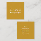 ミニマルレトロマスタードイエロー名刺 スクエア名刺 (正面/裏面)