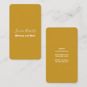 ミニマルレトロマスタードイエロー 名刺 (正面/裏面)