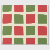 ミニマルレトロモダンチェック大パターン ラッピングペーパー (フラット)