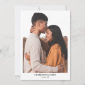 ミニマルレトロモダン写真スクリプトウェディング 招待状 (裏面)