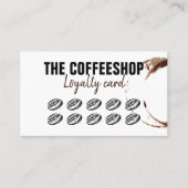 ミニマルレトロヴィンテージブラウンカップシンドコーヒー ロイヤリティカード (正面)