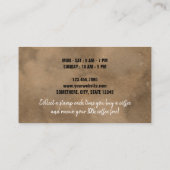 ミニマルレトロヴィンテージブラウンクラフトシンプルコーヒー ロイヤリティカード (裏面)