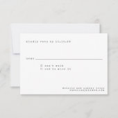 ミニマルレトロ白黒タイプライター結婚ズ 出欠カード (正面)