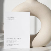 ミニマルレトロ白黒タイプライター結婚ズ 招待状