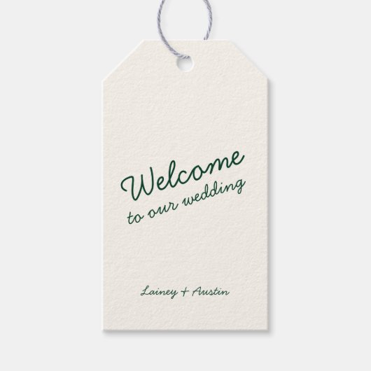 ミニマルレトロ結婚手書きギフトラベル ギフトタグ (正面)