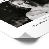 ミニマルレトロ葬儀の永遠のハートサイン ポスター (角)