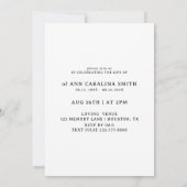 ミニマルレトロ葬祝祭の人生 招待状 (裏面)