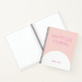 ミニマルレトロ赤面ピンク感謝ジャーナル ノートブック (内部)