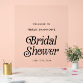 ミニマルレトロ ブライダルシャワー ウェルカムサイン アクリルサイン (ウェディング)