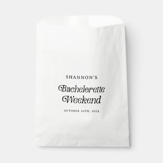 ミニマルレトロ ブラック&ホワイト バチェロレッテウィークエンド フェイバーバッグ (正面)