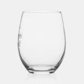 ミニマルレトロ ブラック＆ホワイト ブライズメイド ウィークエンド ステムなしワイングラス (左)