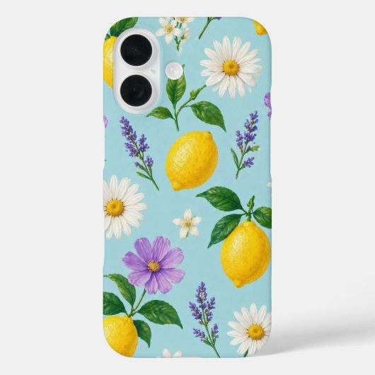 ミニマルレモンフローラルスマホケース Case-Mate iPhoneケース (裏面)