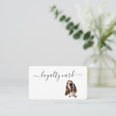 ミニマルロイヤリティカードペットドッグサービスグルーミング 名刺 (スタンド正面)