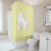 ミニマルロカッコいいーラースケートQuad Derby Skater Gift シャワーカーテン (インサイチュ)