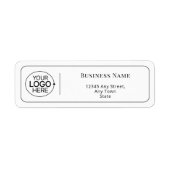 ミニマルロゴの消去モダン差出人住所 ラベル (正面)