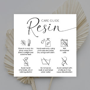 ミニマルロゴエポキシ樹脂気にガイドサンキュー スクエア名刺