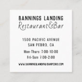 ミニマルロゴ白黒 スクエア名刺 (裏面)