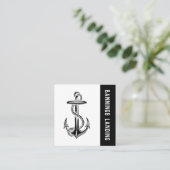 ミニマルロゴ白黒 スクエア名刺 (スタンド正面)