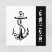 ミニマルロゴ白黒 スクエア名刺 (正面)