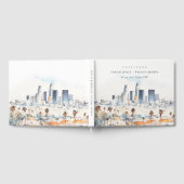 ミニマルロサンゼルス、カリフォルニアウォーター結婚カラー ゲストブック (全面)