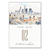 ミニマルロサンゼルス、カリフォルニアウォーター結婚カラー テーブルナンバー (裏面)